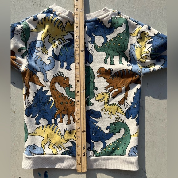 Kid's H&M Sweatshirt Multicolor Dinosaur Print 6X/7 Boy's Prehistoric Colorblock - Picture 11 of 12